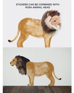 Wild & Soft - Muursticker leeuw