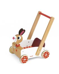 Janod - Crazy Rabbit - Houten Loopwagen