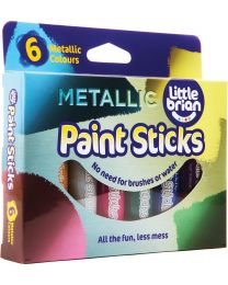 Little Brian - Verfstiften Metallic kleuren - 6st